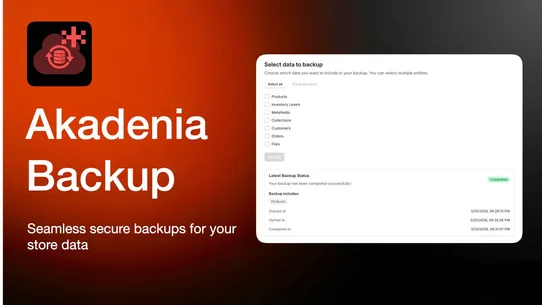 Akadenia Backup screenshot
