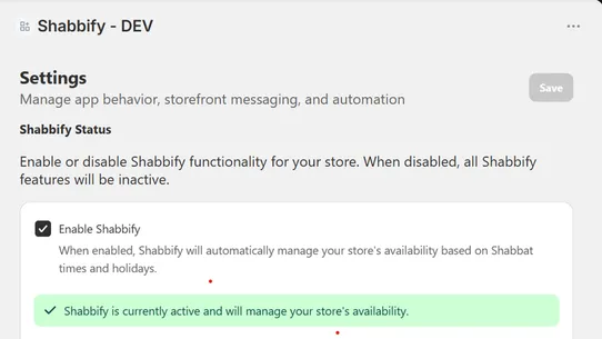 Shabbify screenshot