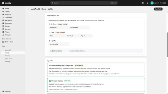 AppAudit screenshot