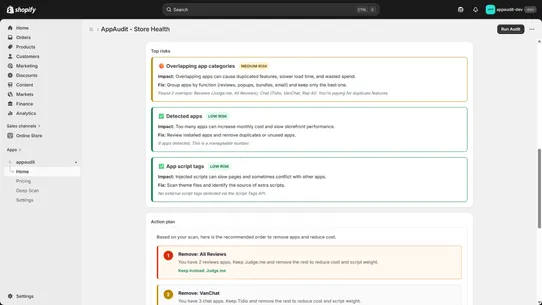 AppAudit screenshot