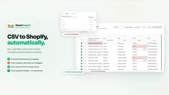 SmartImport: Verify &amp; Auto‑Fix screenshot