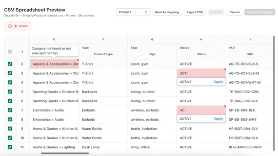SmartImport: Verify &amp; Auto‑Fix screenshot