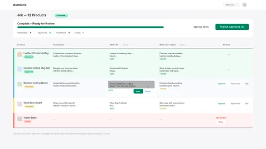 BulkGenie AI screenshot