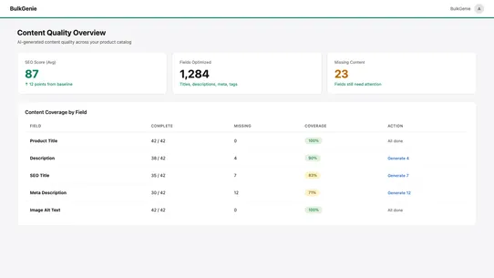 BulkGenie AI screenshot