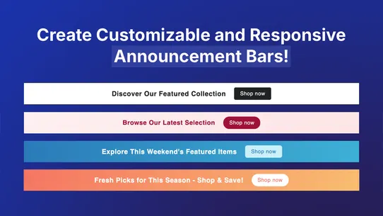 Announcely Announcement Bar screenshot