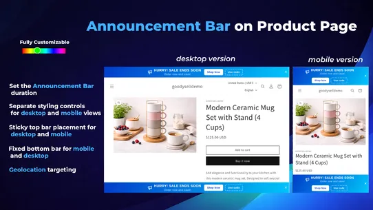 GoodySell: Announcement Bar screenshot