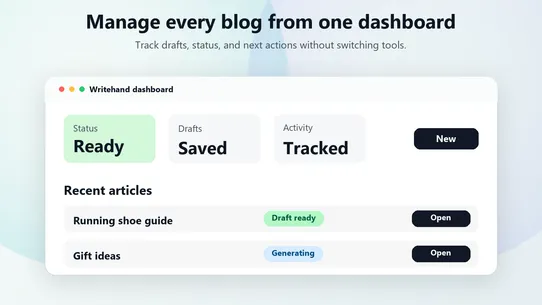 AI Writer ‑ Writehand screenshot