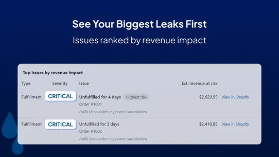 Revenue Leak Alerts screenshot