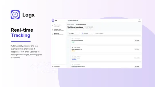 Logx: Product Version &amp; Revert screenshot
