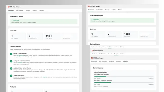 RMS Size Helper screenshot