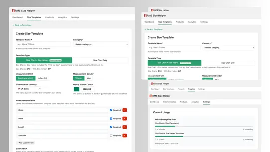 RMS Size Helper screenshot