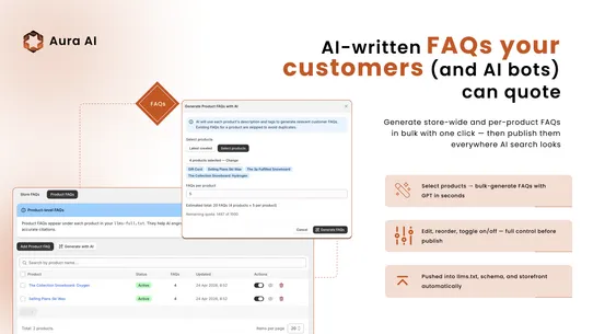 Aura AI ‑ GEO &amp; AI Search screenshot