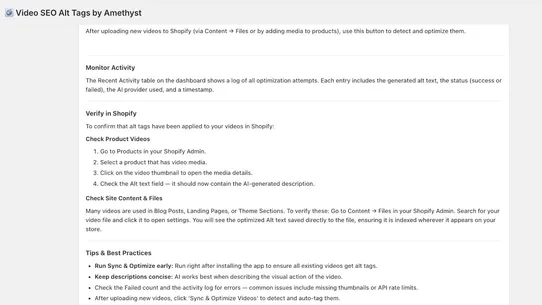 Video SEO Alt Tags &amp; Names screenshot