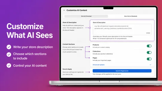 LLMs.txt – AI Visibility screenshot