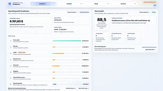 ProfitLens Analytics screenshot
