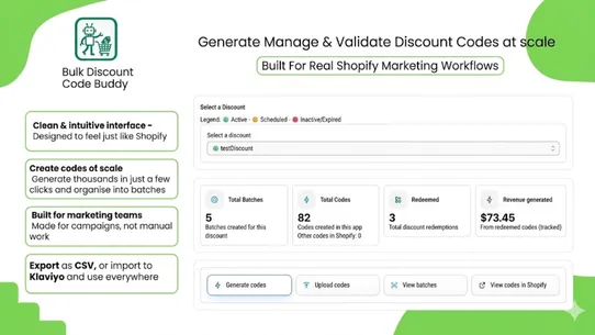 Bulk Discount Code Buddy screenshot