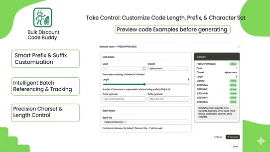 Bulk Discount Code Buddy screenshot
