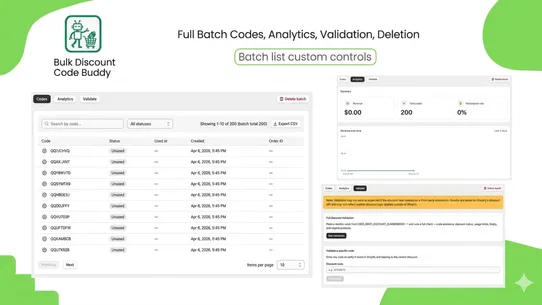 Bulk Discount Code Buddy screenshot