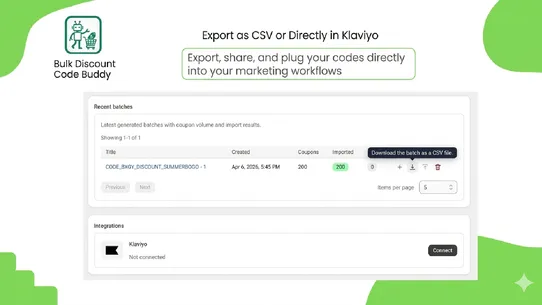 Bulk Discount Code Buddy screenshot