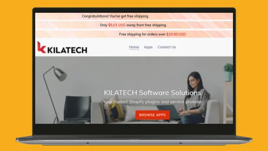 KILATECH Free Shipping Bar screenshot