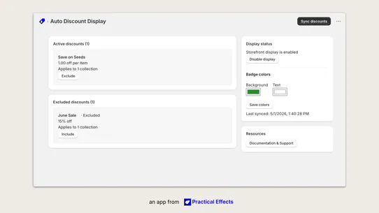 Auto Discount Display screenshot