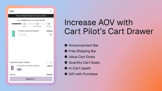 Cart Pilot—Cart Drawer Upsell screenshot