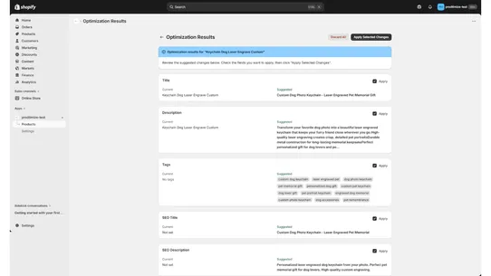 Prodtimize screenshot