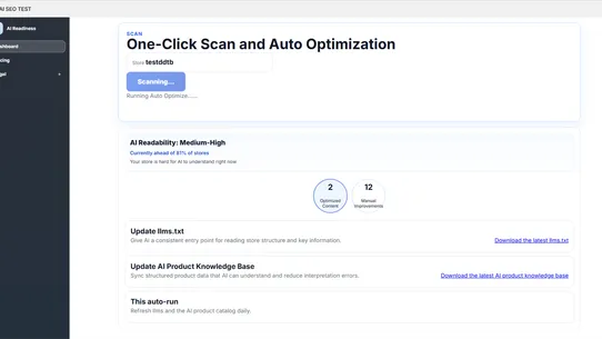 AI Store Visiblilty screenshot