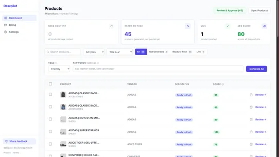 Descpilot screenshot