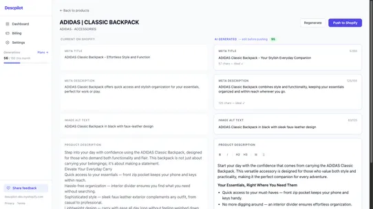 Descpilot screenshot