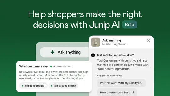 Junip Product Reviews App &amp; AI screenshot