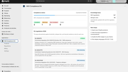 CleanINCI — INCI Compliance EU screenshot