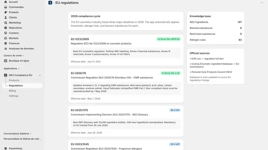 CleanINCI — INCI Compliance EU screenshot