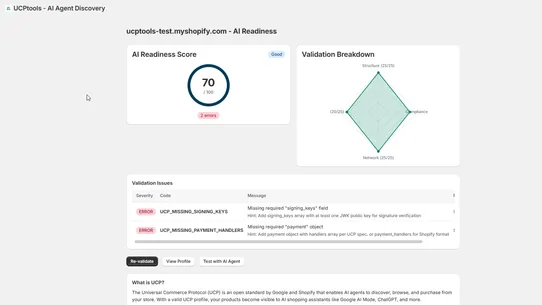 UCPtools ‑ AI Agent Discovery screenshot