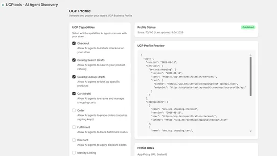 UCPtools ‑ AI Agent Discovery screenshot