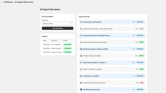 UCPtools ‑ AI Agent Discovery screenshot