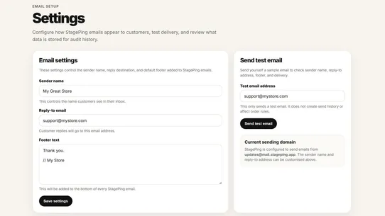 StagePing screenshot