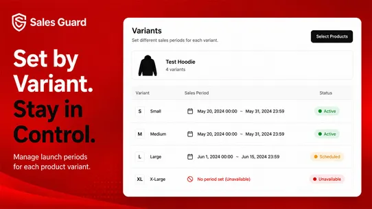 Sales Guard ‑ Launch Control screenshot