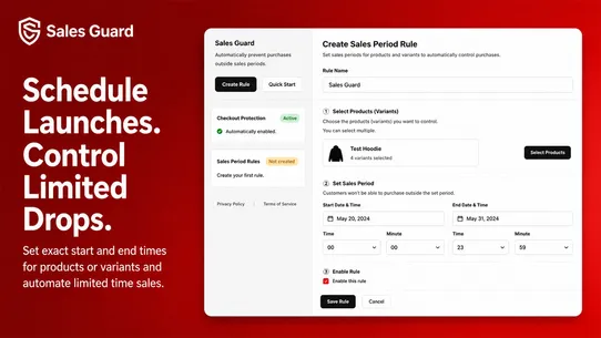Sales Guard ‑ Launch Control screenshot