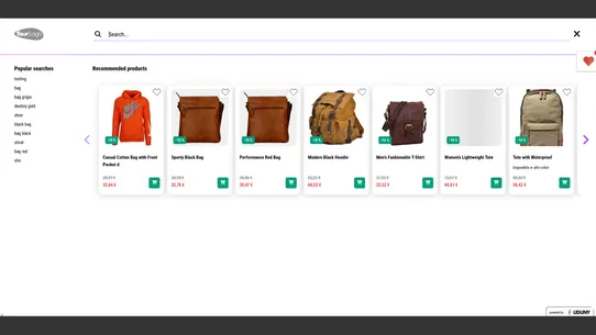 Uduny search integrator screenshot