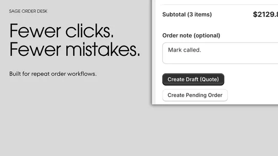Sage Order Desk screenshot