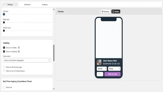 Booster Sticky Add to Cart screenshot