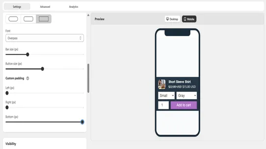 Booster Sticky Add to Cart screenshot