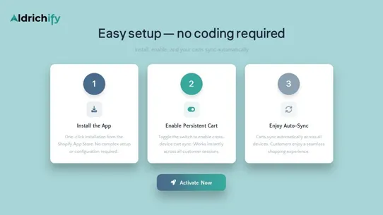 Aldrichify Cart Sync screenshot