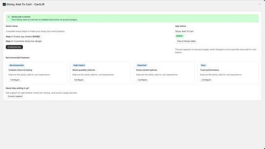 Sticky Add To Cart ‑ CartLift screenshot