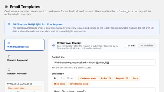 SafeRadar – EU Compliance screenshot