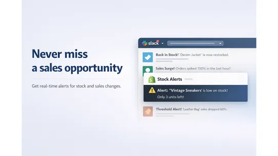 Stock &amp; Sales Alerts screenshot