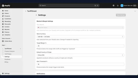 TariffShield screenshot