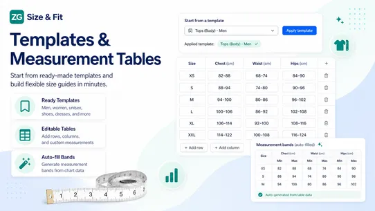 ZG Size &amp; Fit screenshot