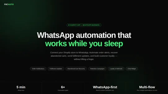 F6C‑Auto Whatsapp Retention screenshot